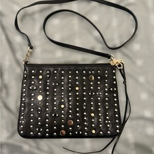 Rebecca Minkoff Studded Crossbody Bag, black leather